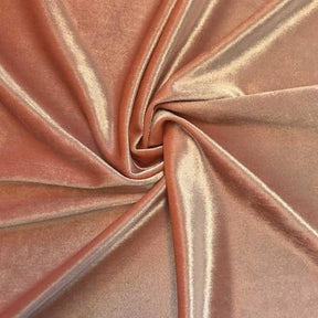 Stretch Velvet Rod Pocket Curtains Peach 3