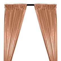 Tissue Lame Rod Pocket Curtains Peach 1