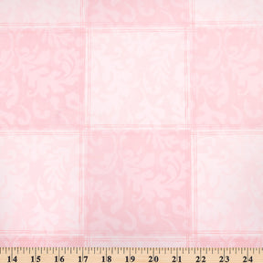 Pink Check Oilcloth Fabric SV578124 4