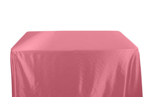 Charmeuse Satin 6 Feet Banquet Table Covers Pink 1