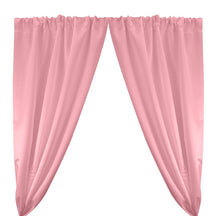 Matte Satin Peau De Soie Rod Pocket Curtains Pink 1