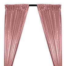 Tissue Lame Rod Pocket Curtains Pink 1