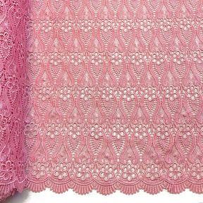 Iris Guipure French Venice Lace Fabric SV574145 Pink 1