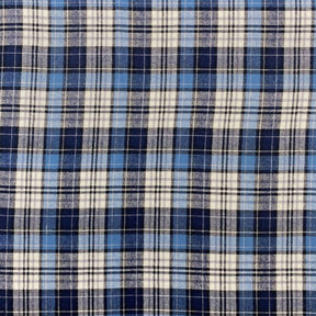 Simon Tartan Plaid Yarn Dyed Brushed Cotton Flannel SV577239 Navy Blue White A1