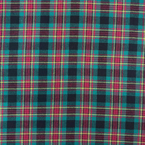 Plaid Cotton Flannel Teal Fabric SV575316 1