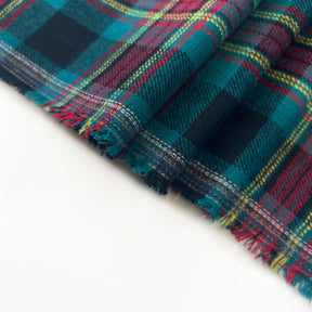 Plaid Cotton Flannel Teal Fabric SV575316 2