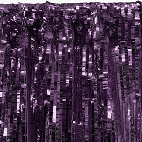 Rectangle Piano Sequins Rod Pocket Curtains Plum 3