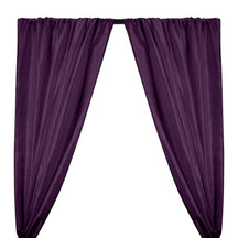 Silk Dupioni 54 Rod Pocket Curtains Plum 1