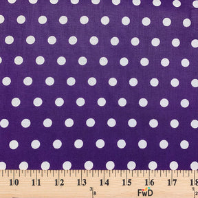 Small Polka Dot Cotton Poplin Fabric 43 44 Inch Fabric SV575586 Purple / White 4