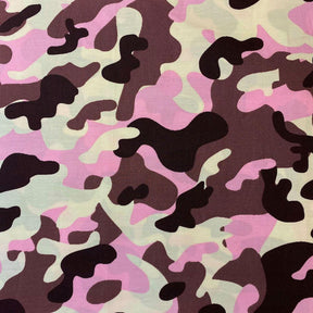 Military Camo Print Cotton Fabric SV576964 Pink 1