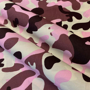 Military Camo Print Cotton Fabric SV576964 Pink 2