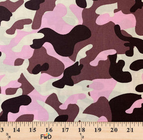 Military Camo Print Cotton Fabric SV576964 Pink 3