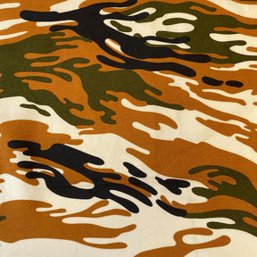 Tiger Camo Print Cotton Fabric SV576968 Brown 1