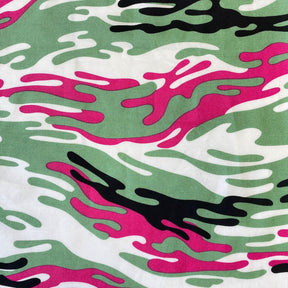 Tiger Camo Print Cotton Fabric Group