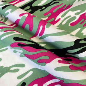 Tiger Camo Print Cotton Fabric SV576969 Fluorescent 2