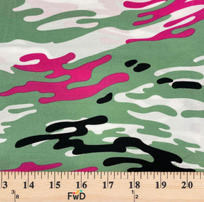 Tiger Camo Print Cotton Fabric SV576969 Fluorescent 3
