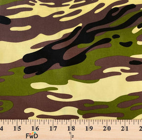 Tiger Camo Print Cotton Fabric SV576966 Green 3