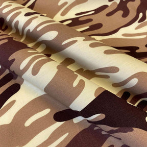 Tiger Camo Print Cotton Fabric SV576967 Sand 2
