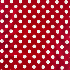 Large Polka Dot Cotton Poplin Fabric 58 60 Inch SV576955 Red / White 1