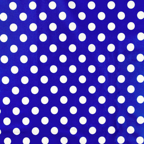 Large Polka Dot Cotton Poplin Fabric 58 60 Inch SV576951 Royal Blue / White 1