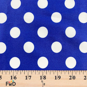Large Polka Dot Cotton Poplin Fabric 58 60 Inch SV576951 Royal Blue / White 3