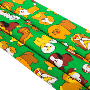 Puppy Love Broadcloth Fabric SV578079 Green 3