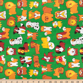 Puppy Love Broadcloth Fabric SV578079 Green 4
