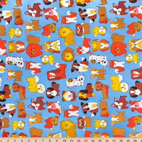 Puppy Love Broadcloth Fabric SV578078 Light Blue 4
