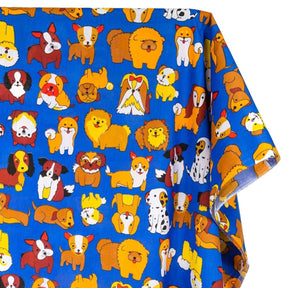 Puppy Love Broadcloth Fabric SV578080 Royal Blue 1
