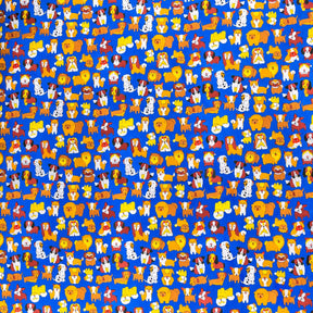 Puppy Love Broadcloth Fabric SV578080 Royal Blue 2