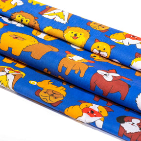 Puppy Love Broadcloth Fabric SV578080 Royal Blue 3