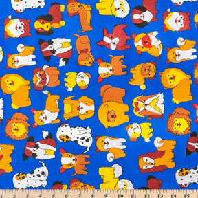 Puppy Love Broadcloth Fabric SV578080 Royal Blue 4