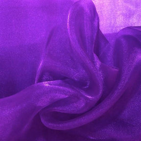 Crystal Organza Rod Pocket Curtains Purple 3