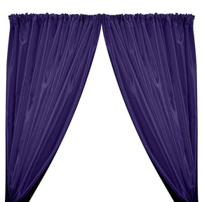 Charmeuse Satin Rod Pocket Curtains Purple 1