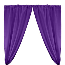 Matte Satin Peau De Soie Rod Pocket Curtains Purple 1