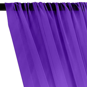 Silk Georgette Chiffon Rod Pocket Curtains Purple 2