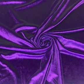 Stretch Velvet Rod Pocket Curtains Purple 3