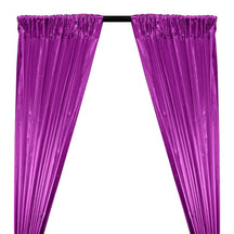 Tissue Lame Rod Pocket Curtains Purple 1