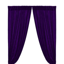 Micro Velvet Rod Pocket Curtains Purple 1