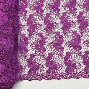 Azalea Guipure French Venice Lace Fabric SV574115 Purple 1