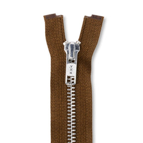 Ykk 5 Aluminum Separating Zipper SV578788 Chestnut Brown 1