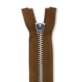 Ykk 5 Aluminum Separating Zipper SV578788 Chestnut Brown 2