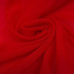 Power Mesh Rod Pocket Curtains Red 3
