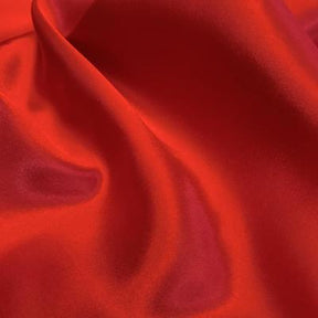 Charmeuse Satin Rod Pocket Curtains Red 3