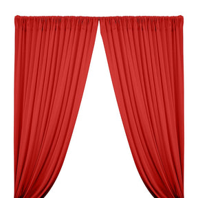 Cotton Jersey Rod Pocket Curtains Red 1