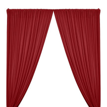 Dty Double Sided Brushed Rod Pocket Curtains Red 1