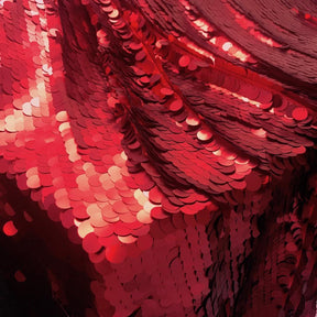 Paillette Circle Sequins Rod Pocket Curtains Red 4