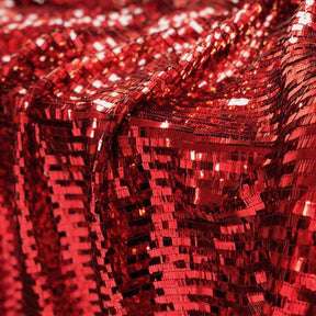 Rectangle Piano Sequins Rod Pocket Curtains Red 4
