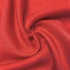 Sheer Voile Fire Retardant Rod Pocket Curtains Red 3