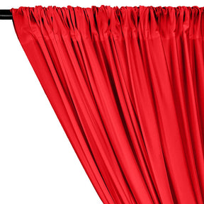 Shiny Milliskin Rod Pocket Curtains Red 2